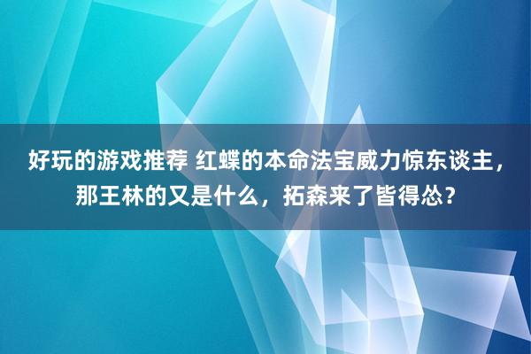 好玩的游戏推荐 红蝶的本命法宝威力惊东谈主，那王林的又是什么，拓森来了皆得怂？